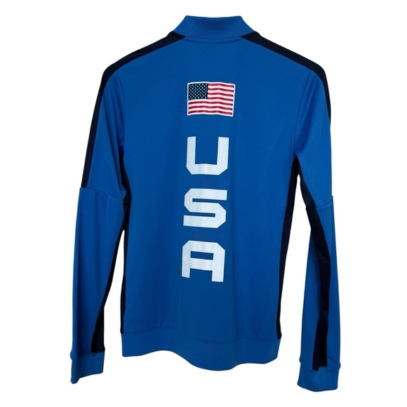 NIKE Unisex USA Karate Team Varsity Jacket Blue Full Zip Size S Slim Fit Dri-Fit - Picture 4 of 7